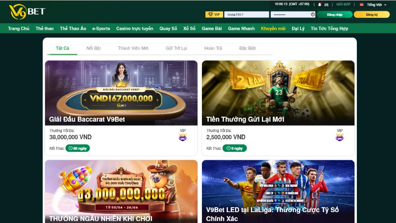 khuyen mai v9bet huong dan Hướng dẫn nhận khuyến mãi tại V9bet