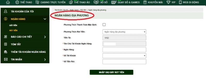 rut tien v9bet ngan hang Rút tiền V9bet qua ngân hàng